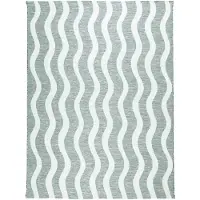 FRAAI Tapis d'extérieur | Summer Waves Vert | 80x150cm | Vert | Polypropylène | Rectangulaire