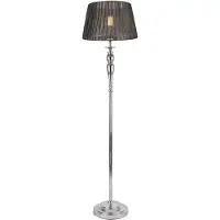 Lux.pro Lampadaire 151cm Lampe sur pied Lampe sur pied Métal Chrome/Gris []