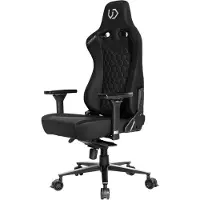 Ultradesk UDESK-TH-BK, Chaise de jeu pour PC, 140 kg, siège baquet, dossier dur, 160 cm, 195 cm