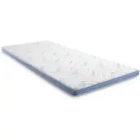 Sleezzze Surmatelas en mousse à mémoire de forme CloudComfort Cool, dimensions 90 x 200 cm, hauteur 7 cm, fermeté H2/H3, surmatelas à 7 zones avec housse thermoactive rafraîchissante