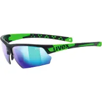 Uvex Unisexe, Lunettes de sport, Sportstyle 224 (Noir, Bleu), Noir, Vert