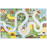 Janod - Tapis pour enfants, motif "Ferme", doux et antidérapant