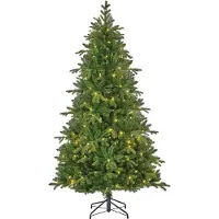 Black Box Trees Brampton Arbre de Noël artificiel Slim avec lumières LED - H215 x Ø125 cm - Vert