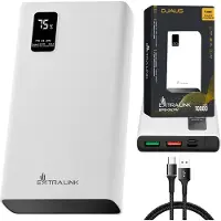 Extralink 10000 mAh Powerbank 22,5 W Fast Charge, USB-C, Charge Rapide Blanc