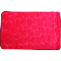 MSV Tapis de bain Microfibre PEBBLE 50x80cm Rouge