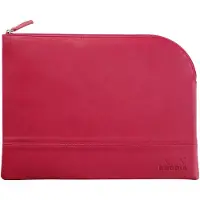 Rhodia Rhodiarama pochette zippée en simili cuir - taille L (21x28 cm) - Framboise