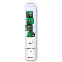 Rebel Jeu de dés RPG - Deux couleurs - Vert et Noir
