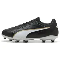 Puma King 20 Pro FG/AG Showtime, blanc, noir et blanc, taille 45 pour hommes – , couleur : noir, blanc, or