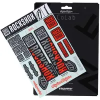 RockShox Troy Lee Designs Decals Kit Noir 35 mm