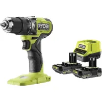 Ryobi Perceuse-visseuse à percussion RPD18BL-2C20S Brushless 18V ONE+ avec 2x2Ah et chargeur