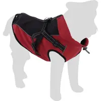 Flamingo Manteau Dexter rouge/noir, longueur du dos : 40 cm