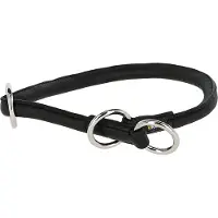Nobrand Collier pour chien en cuir Roma, 55 cm x 12 mm, noir,
