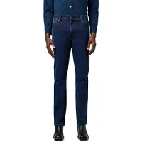 Wrangler - Jeans pour hommes - Coupe droite authentique - Modèle Texas - Bleu marine rustique