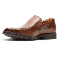 Clarks pour homme. 26130098 Mocassins en cuir marron Tilden Free (41.5), Plat, Aucun, Casuel