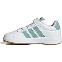 Adidas Chaussures pour enfants Grand Court 3.0, modèle unisexe, couleur blanc cassé/vert menthe/bleu clair