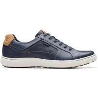 Clarks pour homme. 26176887 Baskets en cuir Mapstone Lace navy (39.5), Plat, Lacets, Casuel, Marine
