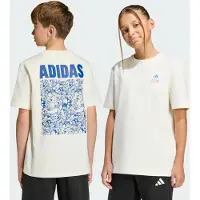 Adidas T-shirt graphique Marvel Avengers pour enfants, unisexe, de la marque , couleur blanc cassé/bleu clair, taille 9-10 ans
