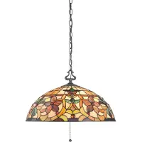 Elstead Lighting Lampe à suspendre, plafonnier, verre Tiffany métal, D 50,8 cm