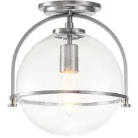 Quintiesse Plafonnier, nickel, acier verre, D 28,2 cm
