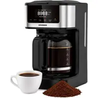 Heinner Cafetière HCM-DD900BKSS, 900 W, 1,8 l, écran numérique avectactile, noir