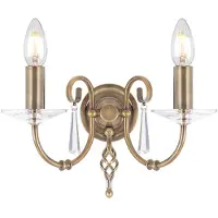 Elstead Lighting Applique murale Aegean en laiton vieilli, 2xE14x60W, métal, dimensions : 22x32x17,5 cm, IP20, Elstead