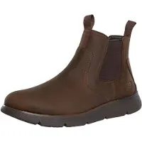 SKECHERS pour homme. 205227 Augustino Paulo bottines en cuir marron (41), Plat, Aucun, Casuel