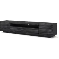 Homlando Armoire TV AURA 200 cm SAHARA noir satiné à suspendre ou à poser