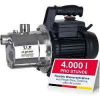 T.I.P. Pompe de jardin TIP GP 4000 Inox, débit max. 4000 l/h, puissance 800 W, hauteur de refoulement max. 42 m
