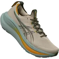 Asics Chaussure de course 'GEL-NIMBUS 28 TR' beige foncé / turquoise / anthracite / orange