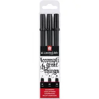 Sakura Feutres - PIGMA - Calligrapher - Set de 3 - Encre permanente - Noir