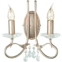 Elstead Lighting Applique, acier cristal, argent or, H 29,5 cm