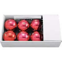 Europalms LED Boule de Noël 6cm, rouge 6x