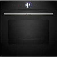 Bosch Serie 8 HMG776NB1 Four encastrable avec fonction micro-ondes 60 cm noir, avec pyrolyse et commandes TouchControl