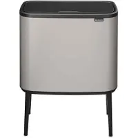 Brabantia Poubelle Bo Touch, 11 + 23 litres – Deux compartiments pour le tri des déchets | Cuisine