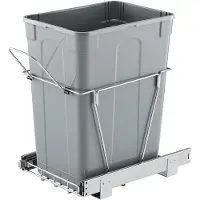 Vevor Poubelle coulissante 35 Qt pour placards de cuisine, poubelle sous évier, avec système coulissant robuste entièrement extensible en métal et poignée pour poubelle d'évier