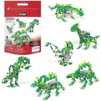 K'nex Basic Fun Dynamic Dinos : Kit de construction pour créer 7 dinosaures articulés. Idéal pour s'amuser