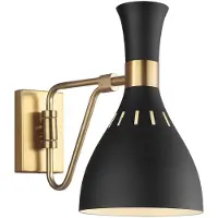 Elstead Lighting Applique murale Elstead Joan E27, noir nuit, laiton bruni
