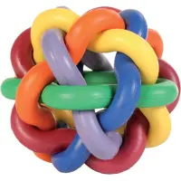 Trixie , jouet boule pour chien, caoutchouc, 10cm, multicolore