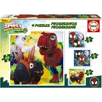 Educa Puzzles progressifs - - Dino Spidey - 12+16+20+25 pièces
