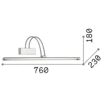 Ideal Lux Applique murale contemporaine Bow Metal Brass Led 8W 3000K Warm Light