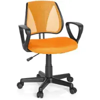 Hjh OFFICE Chaise tournante pour enfants KIDDY CD Chaise de bureau pour enfants réglable en hauteur avec accoudoirs Tissu / résille