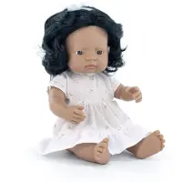 Miniland Poupée Jouet éducatif fillette latino-américaine 38cm vinyle