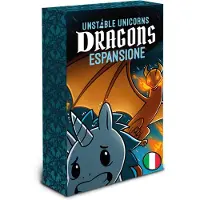 Asmodee , Unstable Unicorns : Dragons, extension de jeu de société, édition italienne