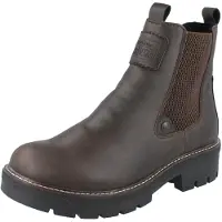 Rieker Damen Chelsea Boots gefüttert Braun