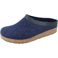 Iesse Schuh Haflinger Grizzly Torben, pantoufles pour hommes, modèle d'intérieur, couleur bleue, pour le quotidien
