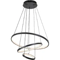 Rabalux Luminaire suspendu LED noir Beliza 600 mm 90 W CCT avec télécommande 72346
