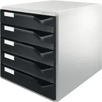 Leitz Module de classement PS, 5 tiroirs, gris-clair/noir