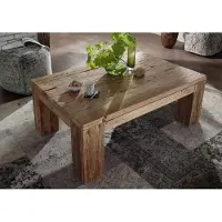 MASSIVMOEBEL24.DE MASSIVMOEBEL24 | Table basse 120x80 Teck brut Teck naturel BASSANO #105