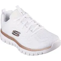 SKECHERS Baskets basses 'Graceful Get Connected' noir / blanc