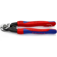 Knipex ciseaux pour câble métallique Convient pour les douilles d'extrémité des gaines de Bowden et des câbles métalliques 7 mm 7 95 62 190 T (95 62 190 T)